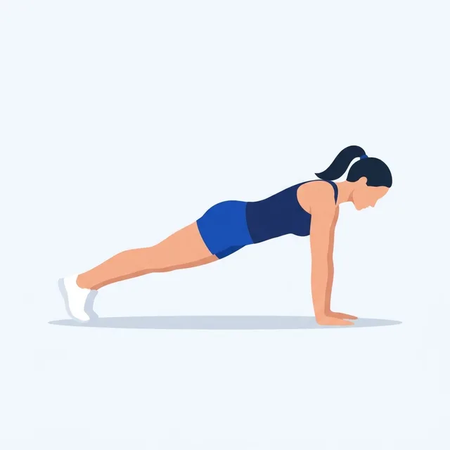 Jump back to a plank; to stand, jump the feet in under the hips.