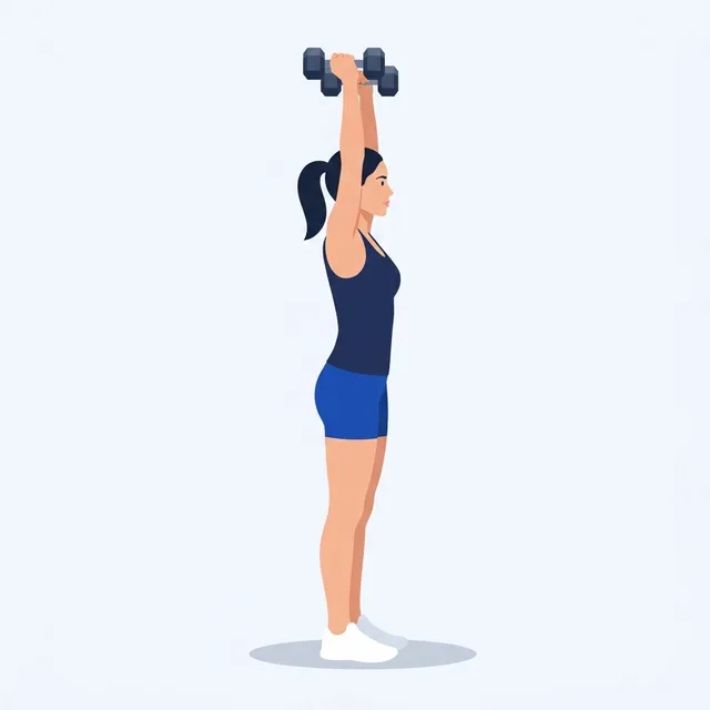 Short dip, drive, punch under to locked arms, then lower with control.