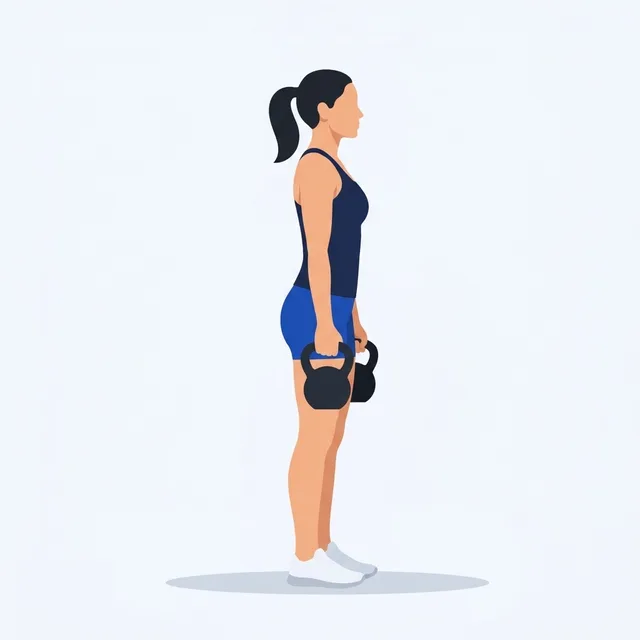 Shoulders down and back, abs tight, short quick steps, eyes ahead.