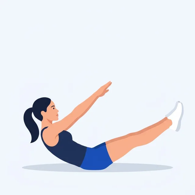 Rock forward, same banana shape; raise the legs if the back lifts.