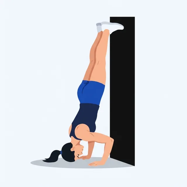 Lower slowly onto a pad, head in front of the hands in a triangle.