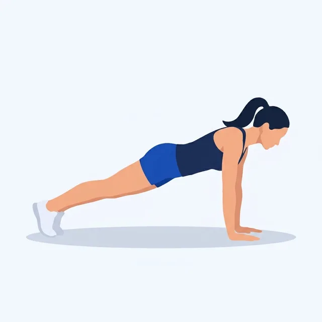 Hands under the shoulders, one straight line from head to heels.